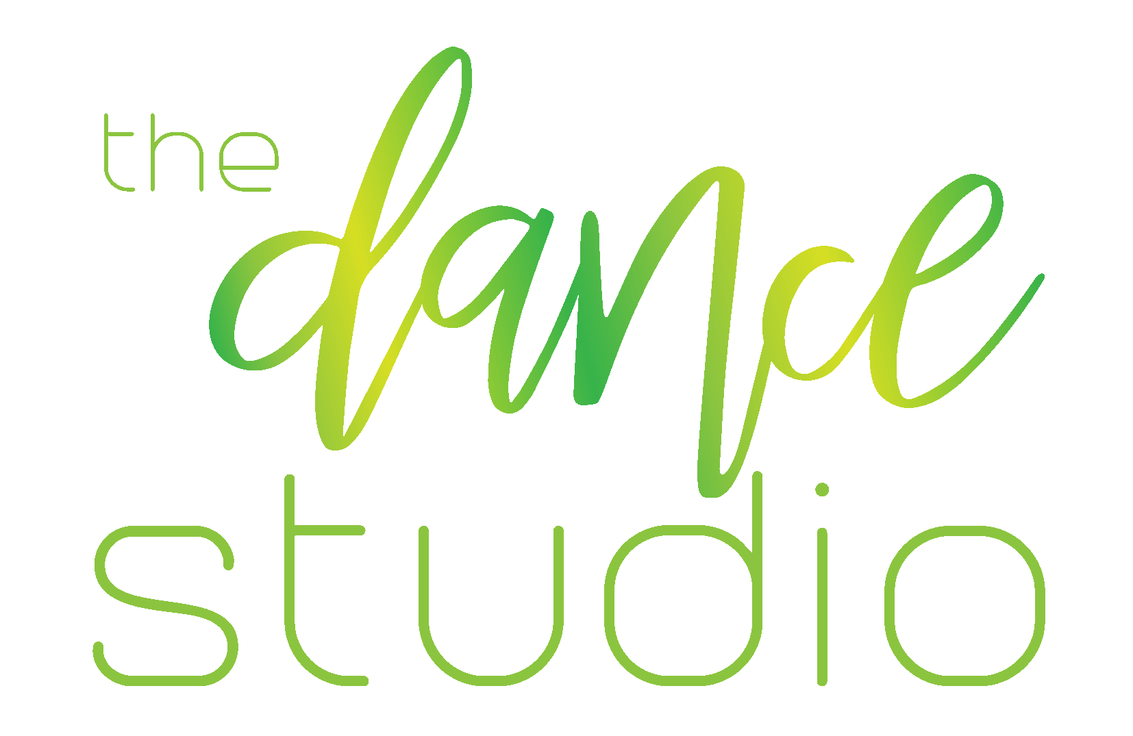 The dance studio logo RGB Green MR